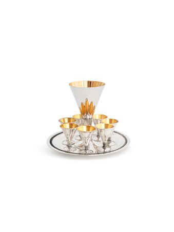 Ensemble moderne de liqueur en argent sterling en forme de cône, cadeaux de Pâque, Israël
