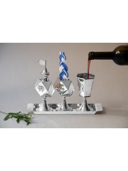 Magnifique Havdala Se géométrique en argent sterling 925, cadeaux Tu B'Av, I