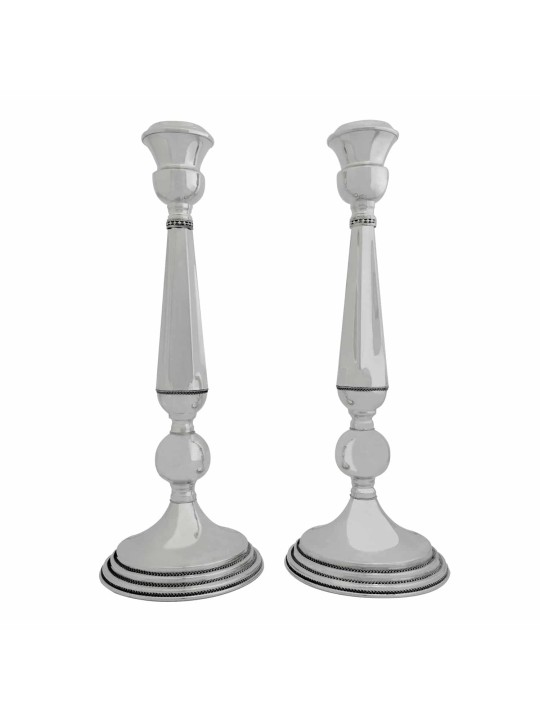 Chandeliers en argent sterling extra larges avec fili, bougie extra large