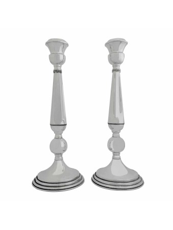 Extra Large Sterling Silver Candlesticks with Fili , Extra Large Candl