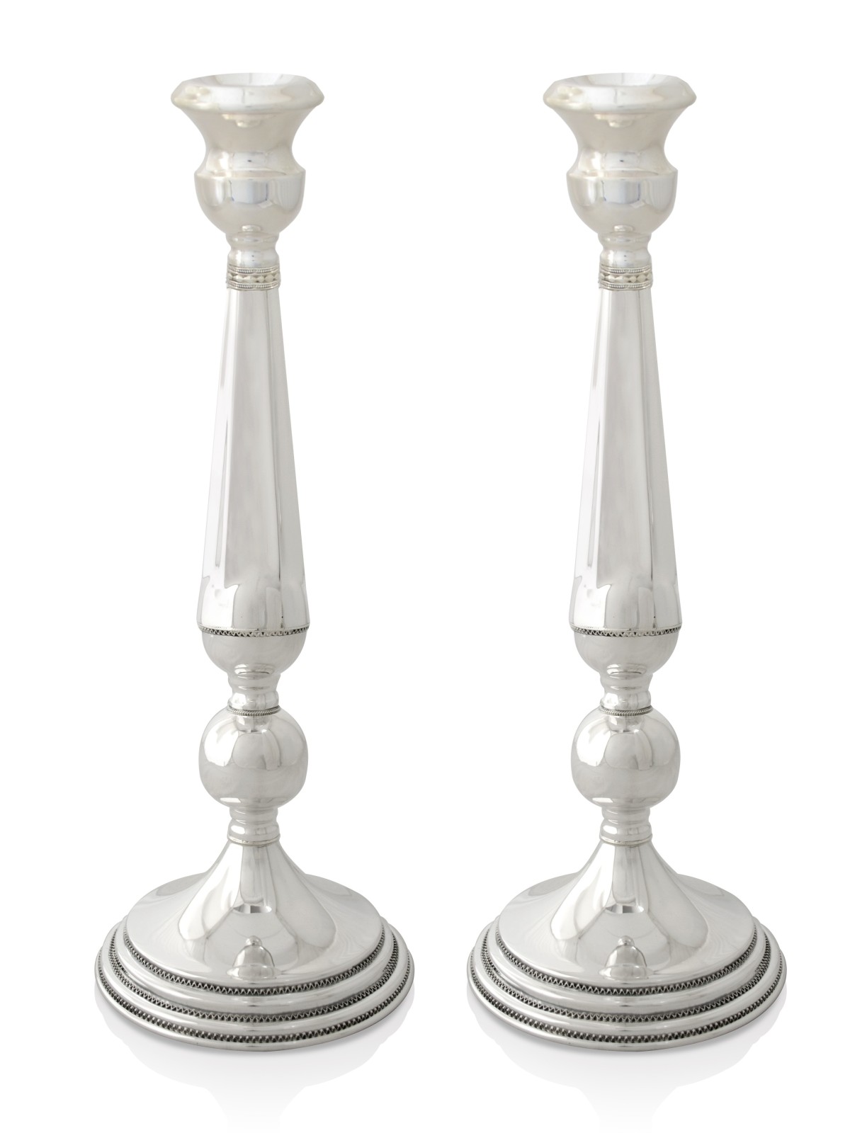Chandeliers en argent sterling extra larges avec fili, bougie extra large