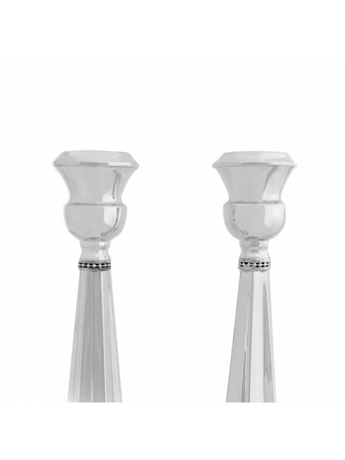 Chandeliers en argent sterling extra larges avec fili, bougie extra large