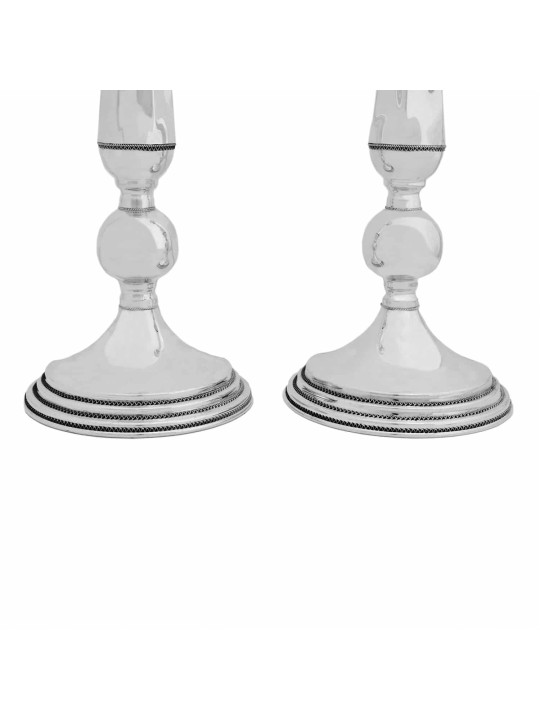 Chandeliers en argent sterling extra larges avec fili, bougie extra large
