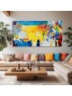 Peinture originale de Kotel abstrait multicolore w, abstrait juif A