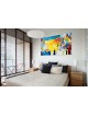 Peinture originale de Kotel abstrait multicolore w, abstrait juif A