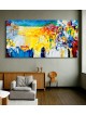 Peinture originale de Kotel abstrait multicolore w, abstrait juif A