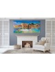 Multicolored Jerusalem Golden Gate Original Painti , Jewish Abstract A
