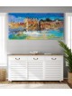 Peinture originale multicolore de Golden Gate de Jérusalem, résumé juif A