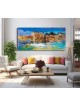Multicolored Jerusalem Golden Gate Original Painti , Jewish Abstract A