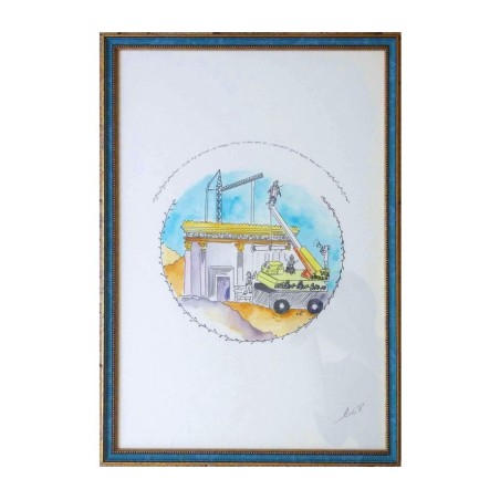 YehuditsArt Décoration murale fantaisiste faite à la main... | Cadeau juif d'Israël