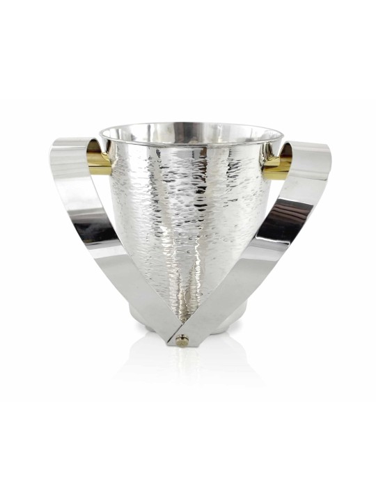Tasse de lavage martelée d’argent et de laiton, tasses de lavage modernes, Israe