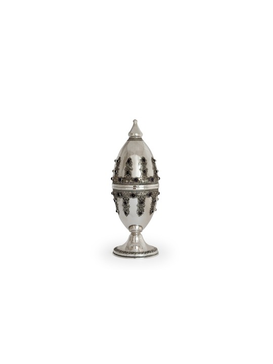 Fabergé Inspiré Sterling Silver Etrog Holder , Cadeaux de mariage juifs ,