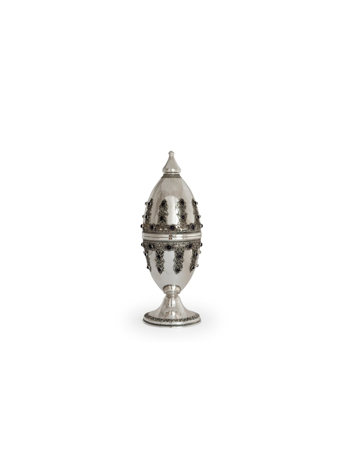 Fabergé Inspired Sterling Silver Etrog Holder , Jewish Wedding Gifts ,