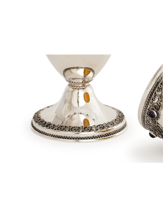 Fabergé Inspiré Sterling Silver Etrog Holder , Cadeaux de mariage juifs ,