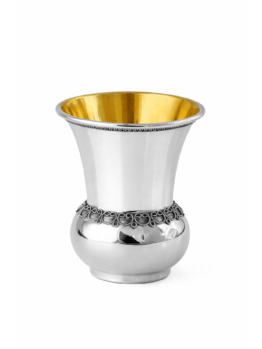Coupe traditionnelle en filigrane en argent sterling 8 Kiddush, cadeaux de Pâque,