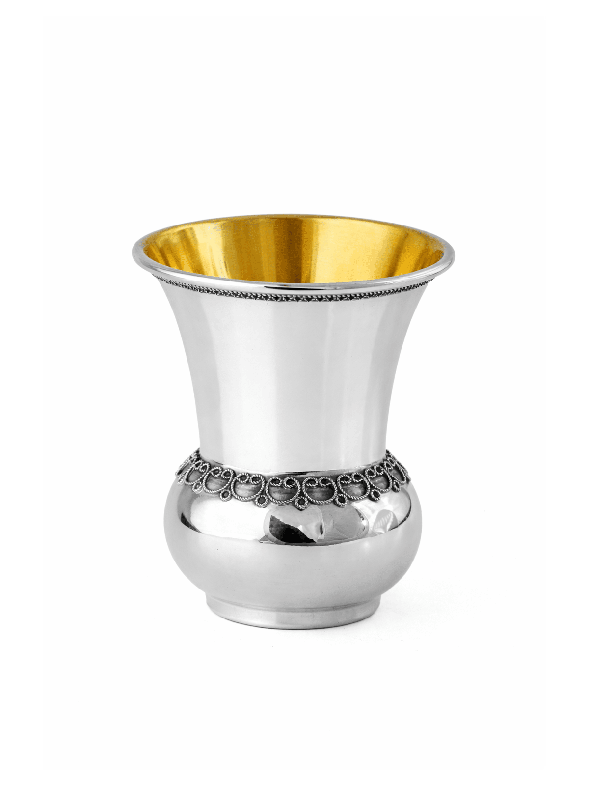 Coupe traditionnelle en filigrane en argent sterling 8 Kiddush, cadeaux de Pâque,