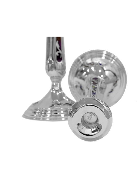 Chandeliers extra larges en argent sterling 925 avec bougie extra large