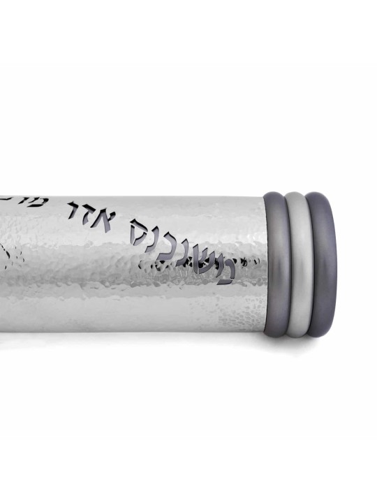 קופסת מגילה גדולה מכסף ואלומיניום, מתנות ט"ו באב, יהודה ישראלי