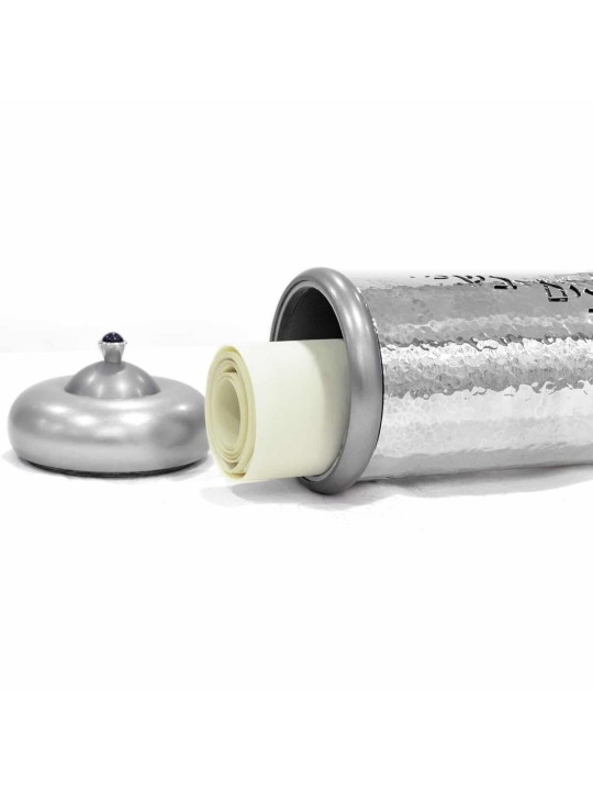 Étui Grand Megillah en argent et aluminium, cadeaux Tu B'Av, Juda israélien