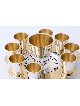 Élégant lettrage réfléchissant tasses de Kiddouch en argent S, cadeaux de Pâque,