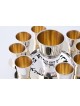 Élégant lettrage réfléchissant tasses de Kiddouch en argent S, cadeaux de Pâque,
