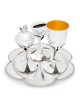 Ensemble Havdalah moderne en argent sterling avec pétales floraux P , Havdalah moderne S