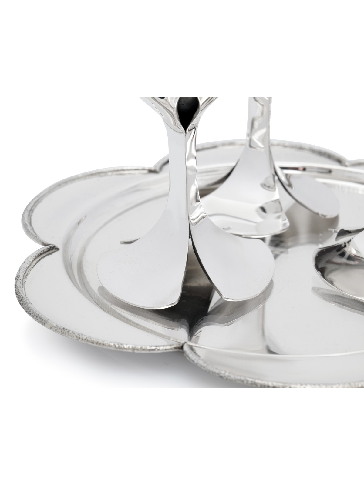 Ensemble Havdalah moderne en argent sterling avec pétales floraux P , Havdalah moderne S