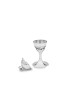 Ensemble Havdalah moderne en argent sterling avec pétales floraux P , Havdalah moderne S