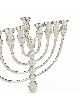 חנוכיית כסף סטרלינג 925 עם גימור מרוקן, כסף סטרלינג יוד