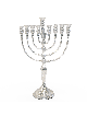 חנוכיית כסף סטרלינג 925 עם גימור מרוקן, כסף סטרלינג יוד