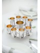 Floral Kiddush Goblet and Liqueur Cups Set , Cadeaux de Pâque , Israélien