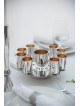Floral Kiddush Goblet and Liqueur Cups Set , Cadeaux de Pâque , Israélien