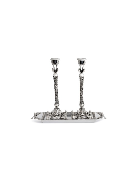 Chandeliers spéciaux en argent avec Shabbat Bracha an, cadeaux de Pâque,