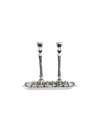 Chandeliers spéciaux en argent avec Shabbat Bracha an, cadeaux de Pâque,