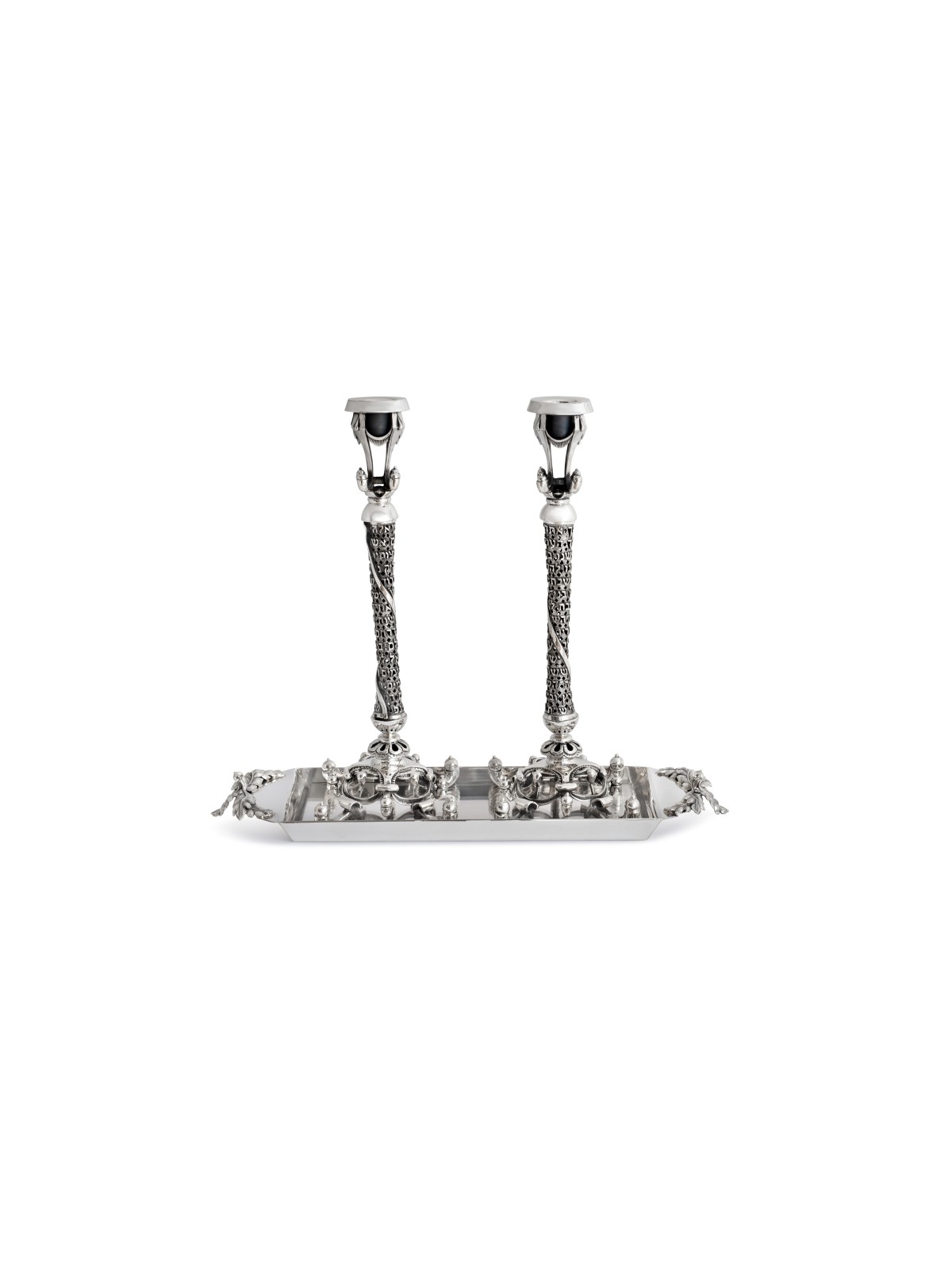 Chandeliers spéciaux en argent avec Shabbat Bracha an, cadeaux de Pâque,