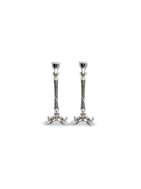 Chandeliers spéciaux en argent avec Shabbat Bracha an, cadeaux de Pâque,