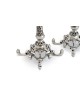Special Silver Candlesticks with Shabbat Bracha an , Passover Gifts ,