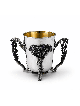 Silver Netilat Yadayim with Tree Design and Amethy , Passover Gifts ,
