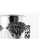 Silver Netilat Yadayim with Tree Design and Amethy , Passover Gifts ,