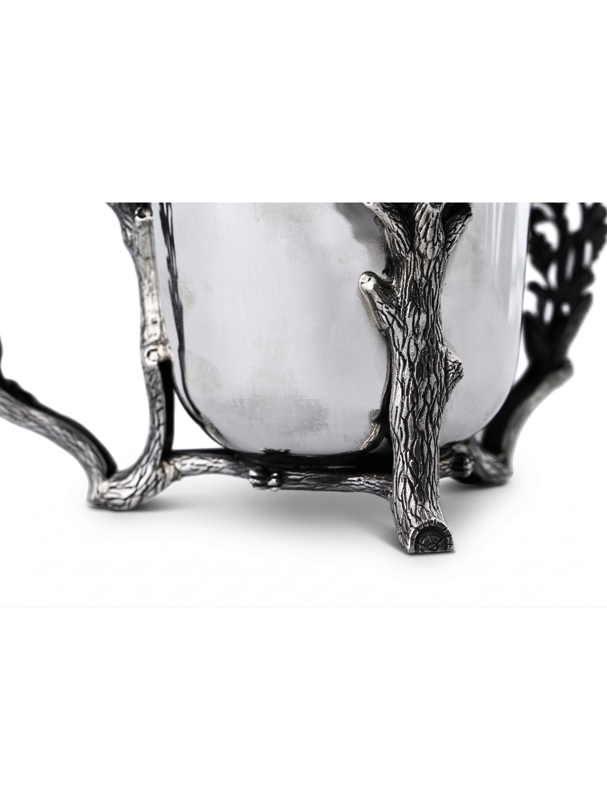 Silver Netilat Yadayim with Tree Design and Amethy , Passover Gifts ,