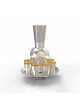 Modern and Smooth Silver Wine Fountain , Kiddush Fountains , Israeli J