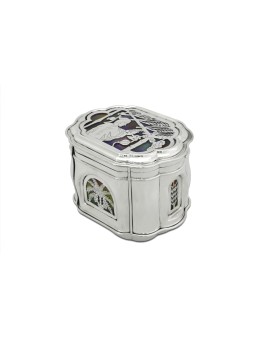 Sterling Silver Etrog Box with Colorful Enamel , Tu B'Av Gifts , Israe