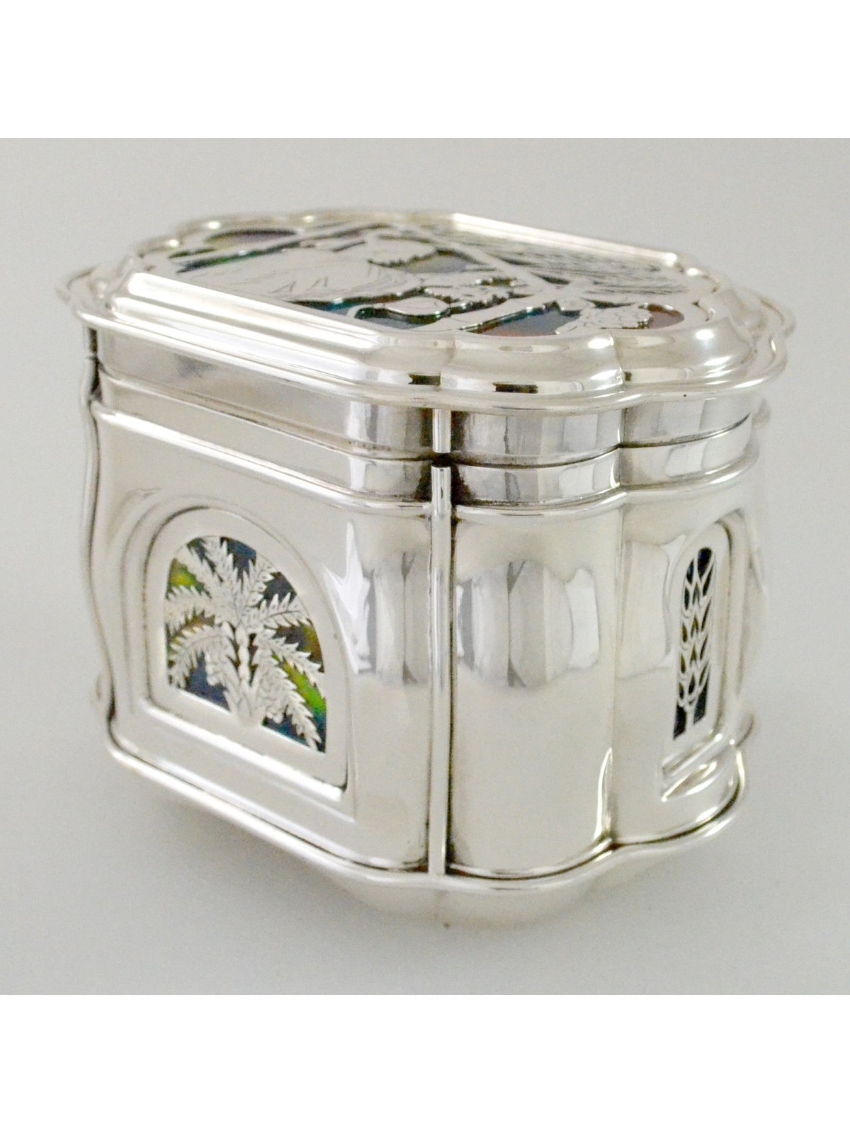 Sterling Silver Etrog Box with Colorful Enamel , Tu B'Av Gifts , Israe