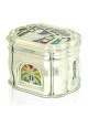 Sterling Silver Etrog Box with Colorful Enamel , Tu B'Av Gifts , Israe