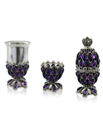 Oeuf inspiré de Fabergé avec améthyste semi-précieuse S , Cadeaux Tu B'Av , I