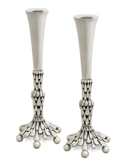 Bougeoir en argent sterling inspiré de la nature unique, cadeaux de Pâque,