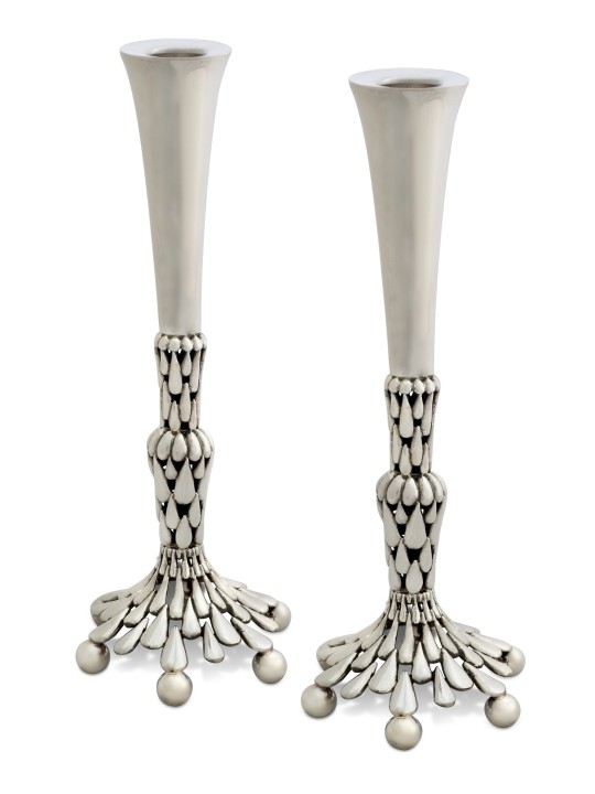 Bougeoir en argent sterling inspiré de la nature unique, cadeaux de Pâque,