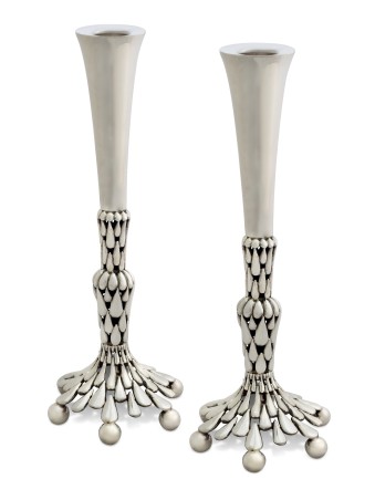 Bougeoir en argent sterling inspiré de la nature unique, cadeaux de Pâque,