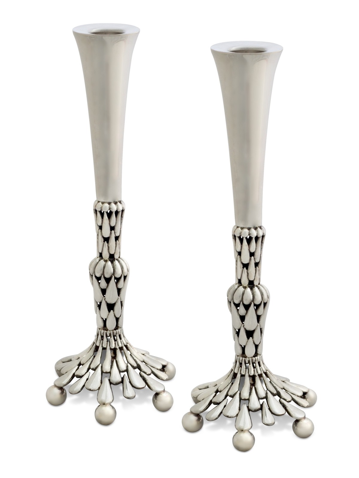 Bougeoir en argent sterling inspiré de la nature unique, cadeaux de Pâque,