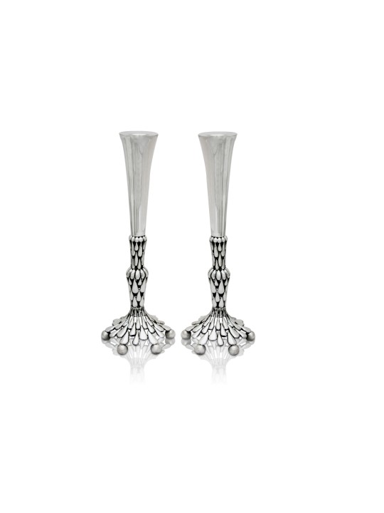Bougeoir en argent sterling inspiré de la nature unique, cadeaux de Pâque,